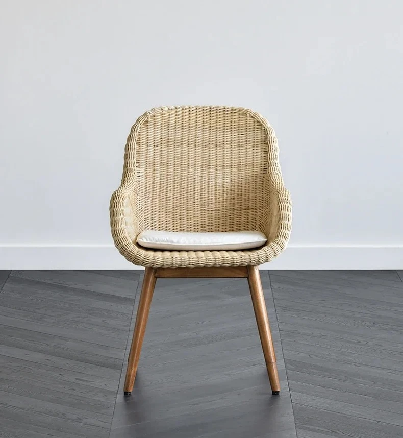 

A15 Rattan Leisure Chair Balcony Outdoor Garden Living Room Dining Chair Rattan Chair