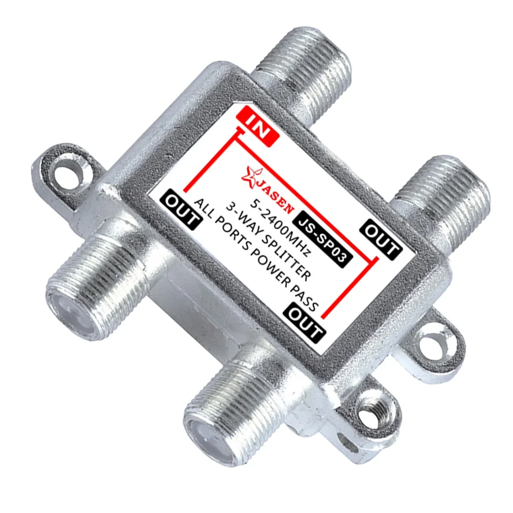 

TV Antenna Satellite Splitter Coaxial Cable 3 Way Antenna Cable TV Signal Splitter F-Type Socket Female Connector Dropshipping