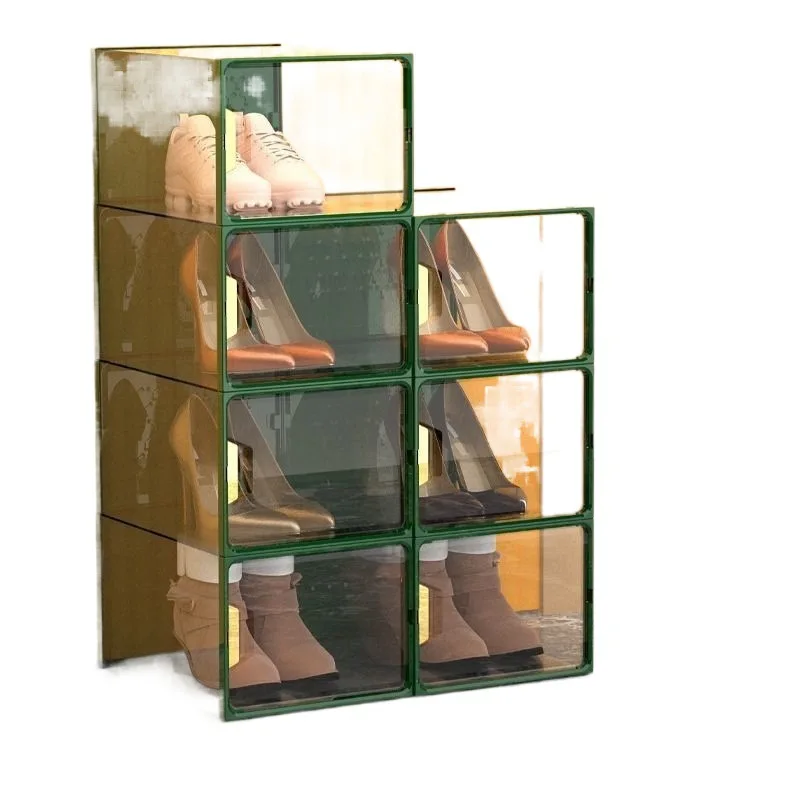 

Shoes, storage, cabinet artifact, shoe box, storage box, transparent, multi layer Internet celebrity thickened, plastic