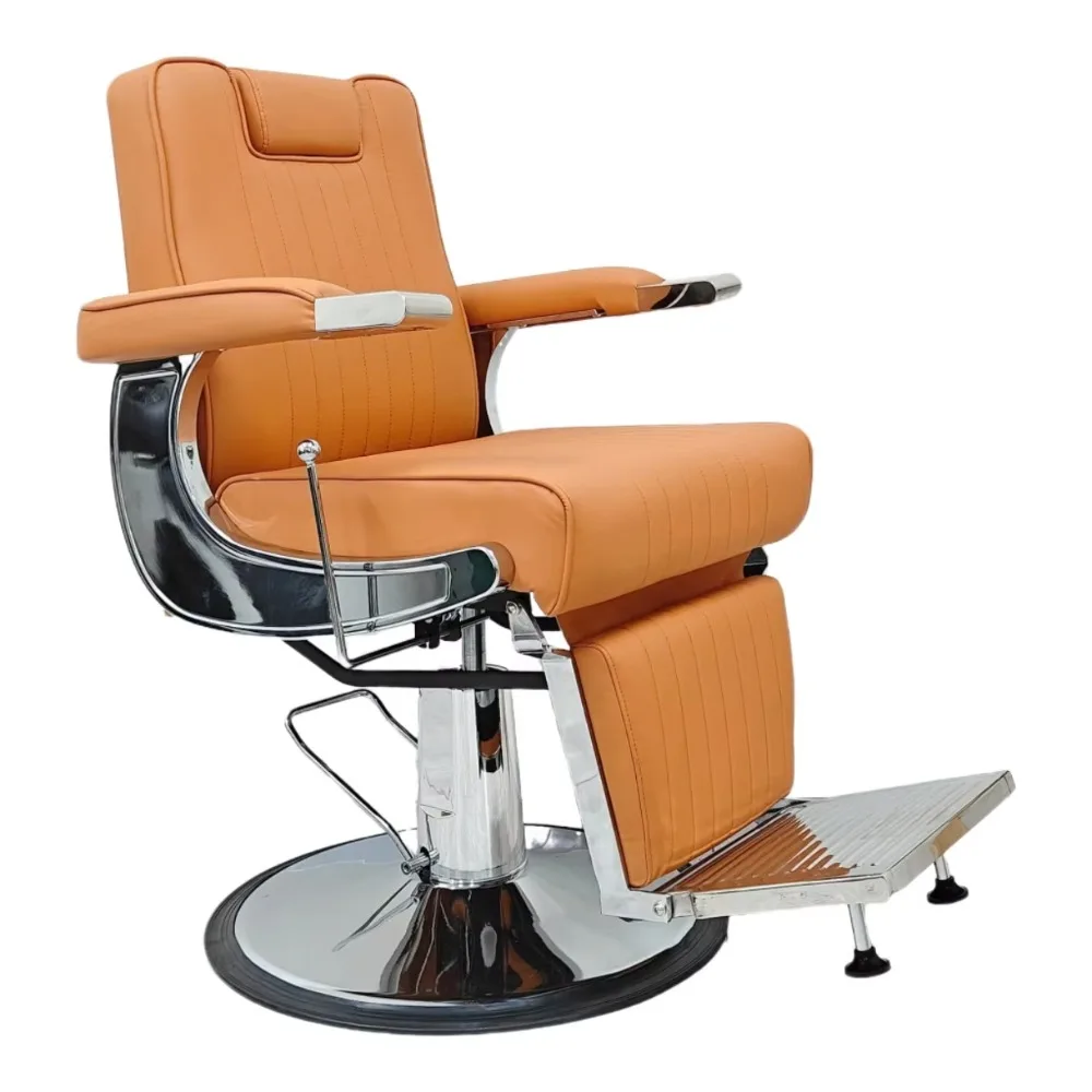Wholesale Hydraulic Barber Chair Reclining Salon Styling Chair Heavy Duty Barber Shop Equipment with Footrest