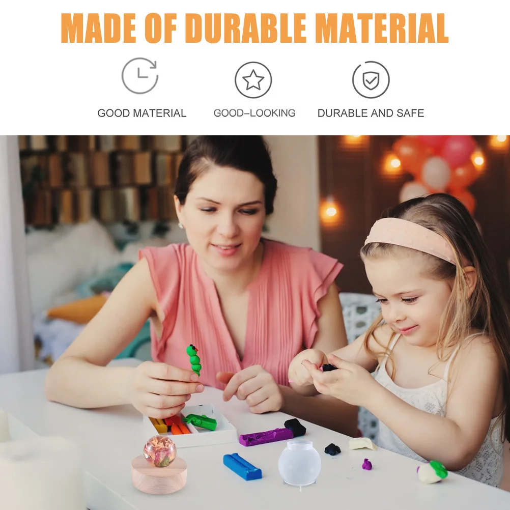 

2pcs Silicone Crystal Ball Mold Reusable Sphere Diy Mold Durable Epoxy Resin Casting Ball Shape Molds For Diy Decor Candles