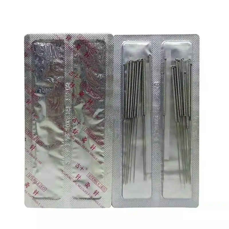 200pcs/box Reusable Silver Surface Acupuncture Needle Genuine Non-Disposable Face Filiform Needle Massager Health