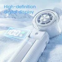 Ventilateur portable à brumisation, ventilateur de refroidissement à glace, humidificateur à air comprimé semi-conducteur, ventilateur pliable USB 3600mAh, cadeau d'été 4