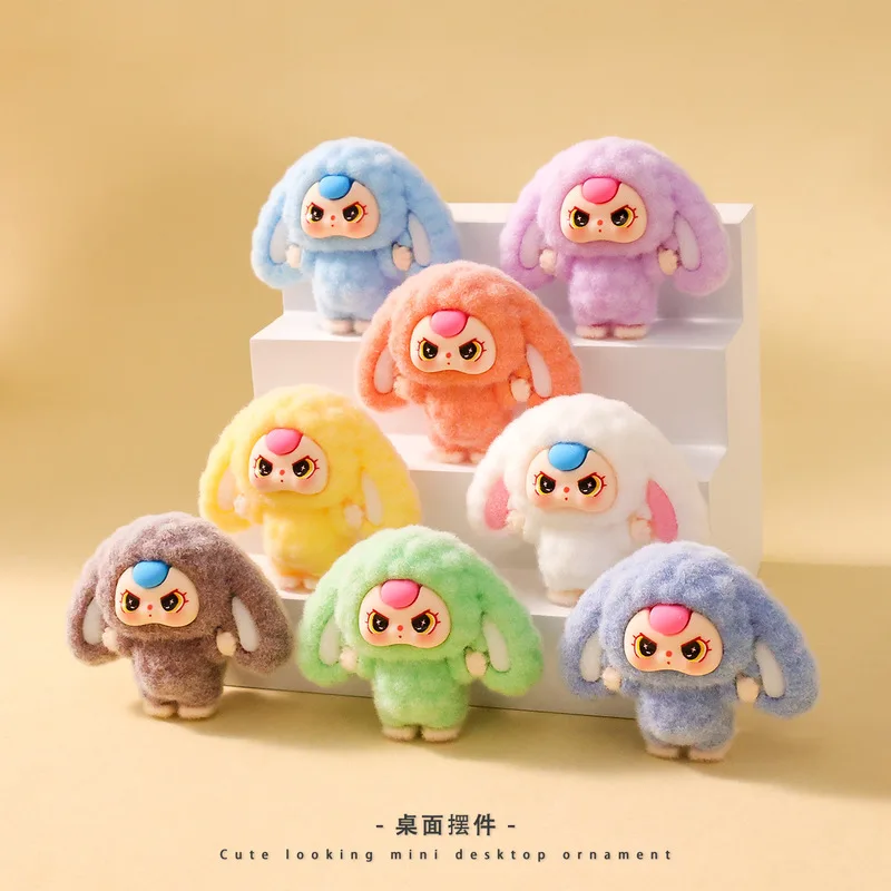 

baby three blind box flocking baby three-year-old adorable doll diy blind bag office desktop decoration widget