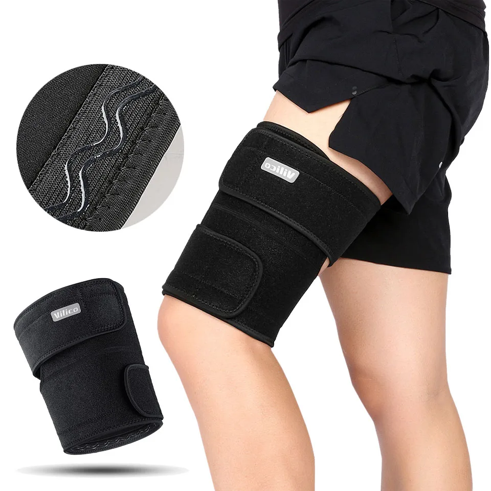 

1Pcs Thigh Brace Support Hamstring Wrap Compression Sleeves Trimmer Pulled Hamstring Muscle Sprains Strains Quadriceps Men Women