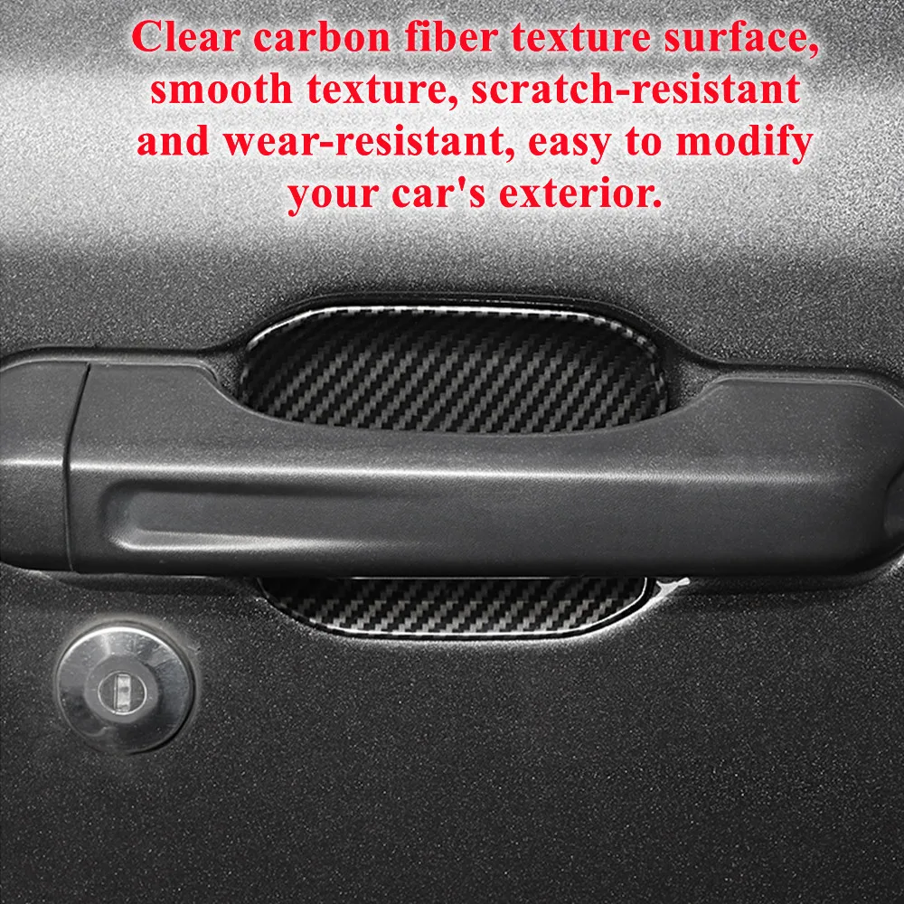 Car Door Handle Bowl Guard Cover Rear Tail Door Bowl Decoration for Jeep Wrangler JL 2018-2023 2/4-Doors Exterior Accessories