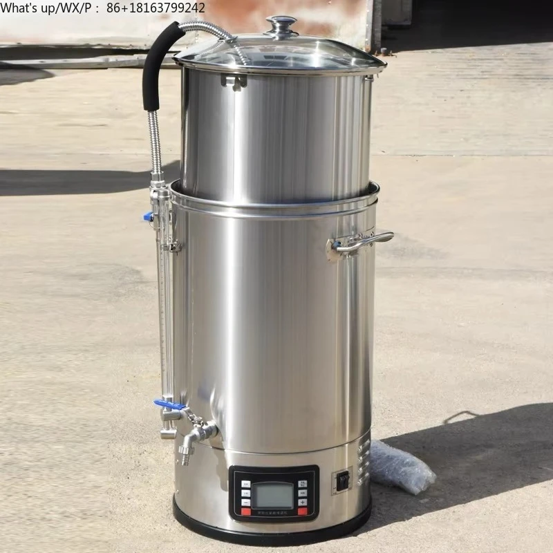 

Easy Operation 30 Liters All Set Beer Making Machine for Home Made – 304 Stainless Steel, Auto Temp Control for Wheat/Ale/Lager