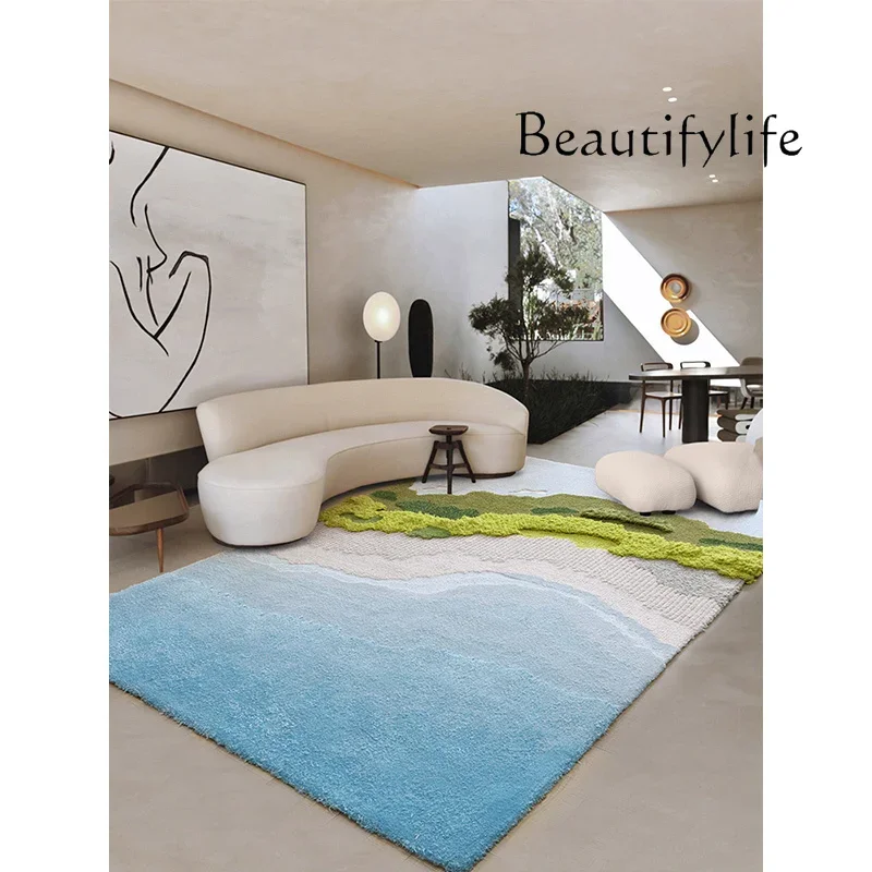 X Handmade Light Luxury Creative Carpet Living Room Coffee Table New Zealand Wool Bedroom Bedside Blanket