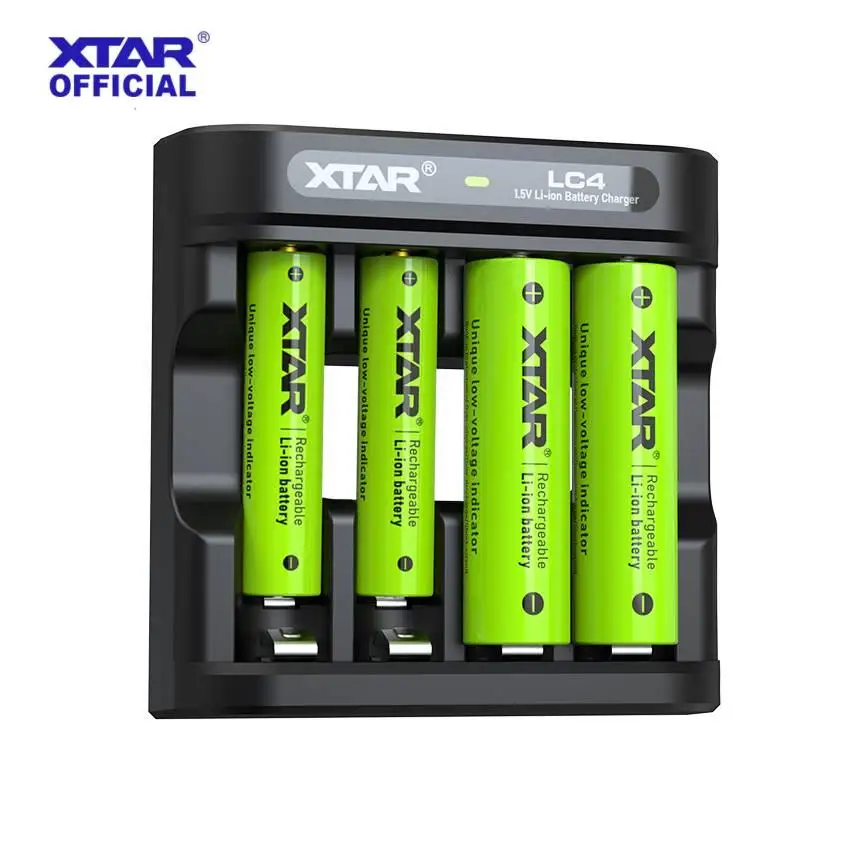 XTAR LC4 Charger Mix-charging AA&AAA Batteries USB-C Input With LED Indicator