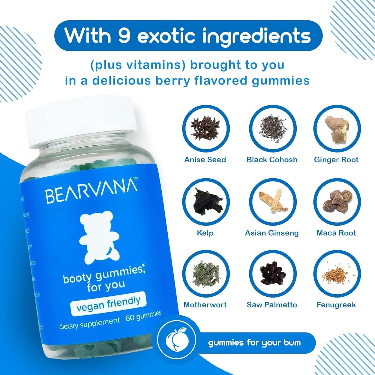 

Booty Gummies - Enhance Hip Curves, Improve Confidence, Appetite Suppressant