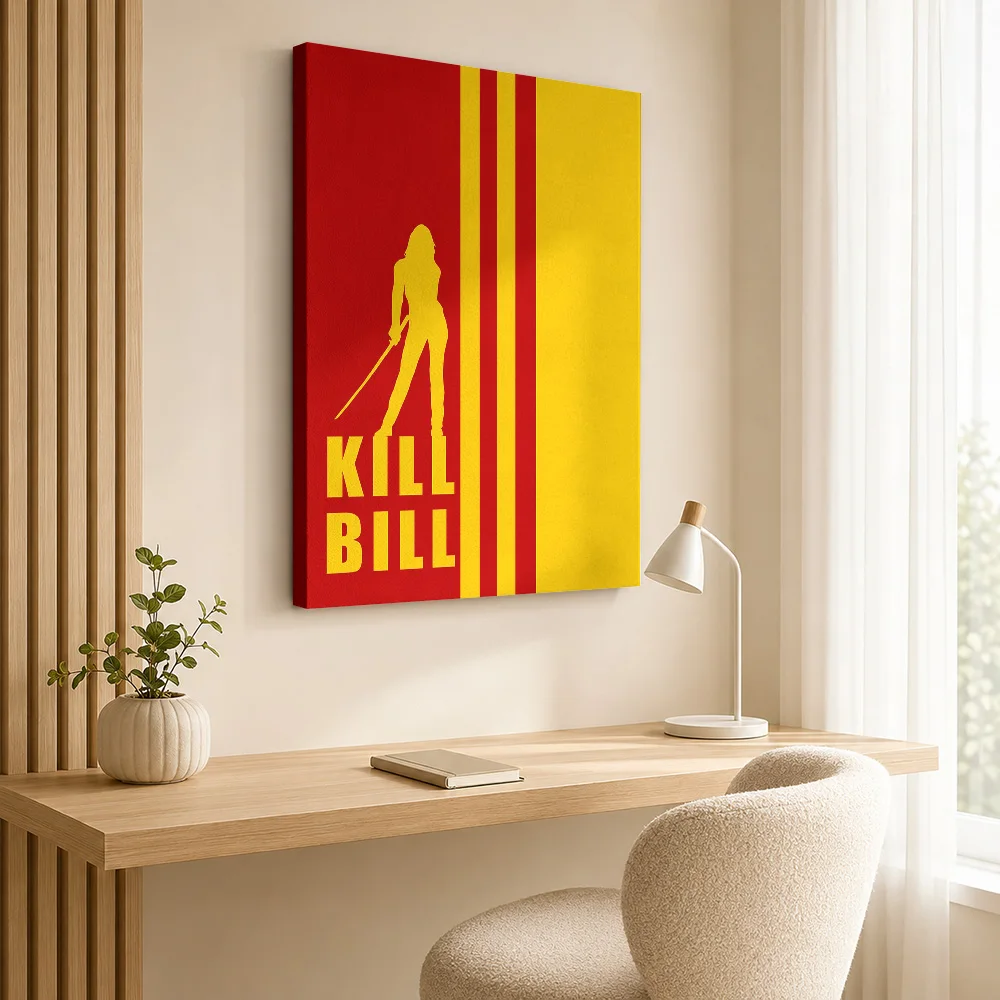 Kill Bill Minimalist Framed Canvas Print Poster Personalized Modern Abstract Wall Paintings Decoration for Living Room Bedroom