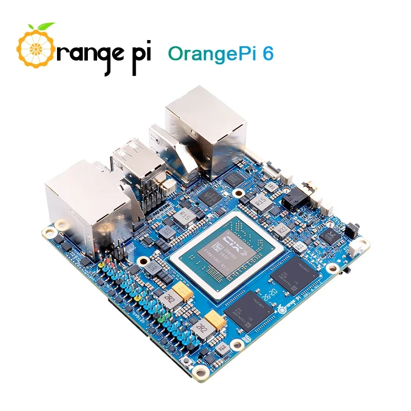 VivaOrange Pi 6 16G+Cooler, DDR5 CIX SoC Mini PC M2 NVME SSD 45TOPS NPU Single Board Computer Run Linux/Android/Windows/ROS2 OS
