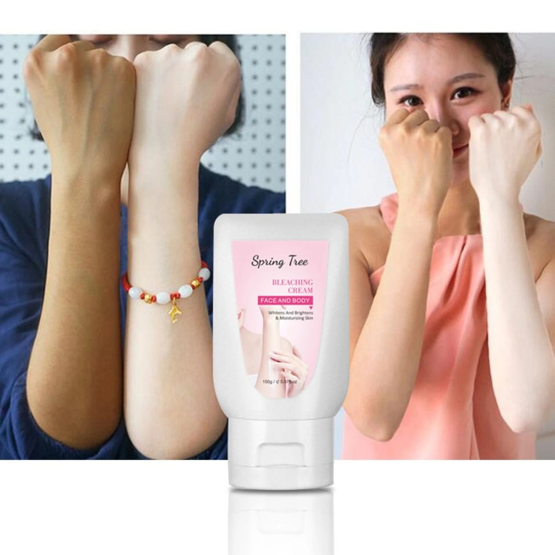 

150g Instant whitening cream a touch of white brightening body lotion elastic brightening skin tone plain cream Skincare