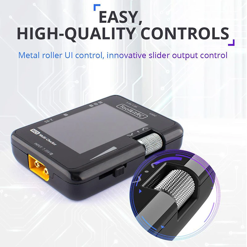 ToolkitRC MC8 Multi-Checker Tester Smart Battery Charger Balancer PD Fast Charging PWM/PPM/SBUS Readout For RC FPV Battery