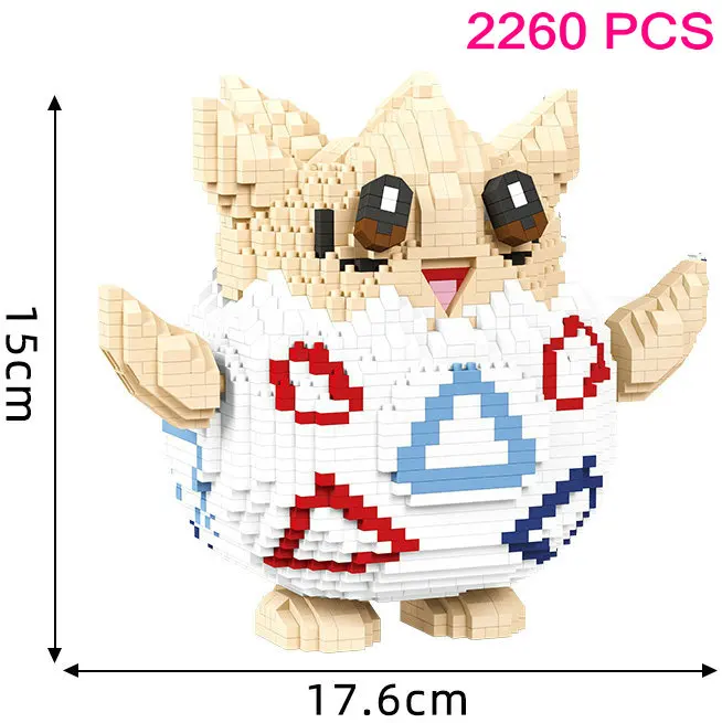 DIY Pokemon Building Blocks Cartoon Pikachu Bulbasaur Toy Children's Assembled Model Pet Elf Kid Children Gift Compatible Lego