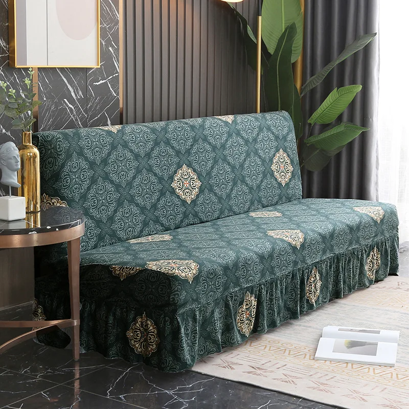Skirt Style Skirt Without Armrests, Sofa Bed Cover, Folding Simple Sofa Cover, Simple and Modern Sofa Cover