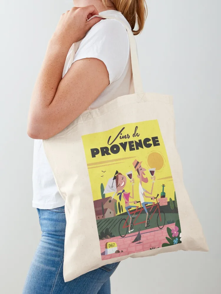 

Vins de Provence poster Tote Bag bag for beach free delivery bags tote bag men's foldable reusable
