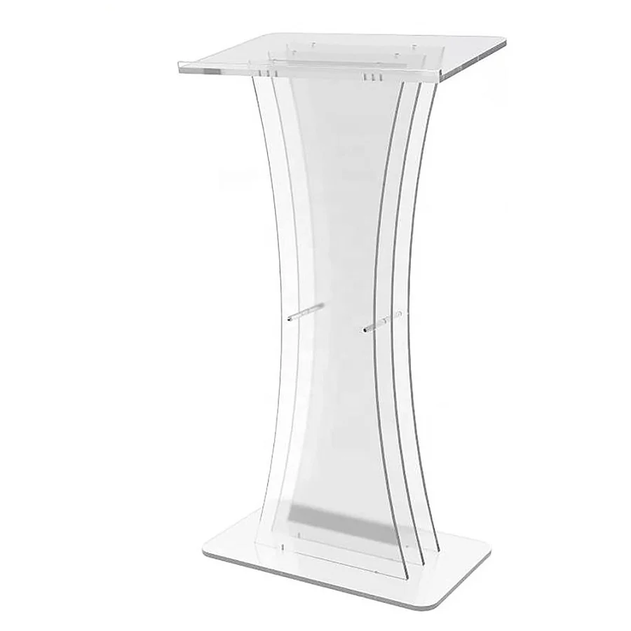 Clear Acrylic Lectern Church Pulpit Podium For Speech