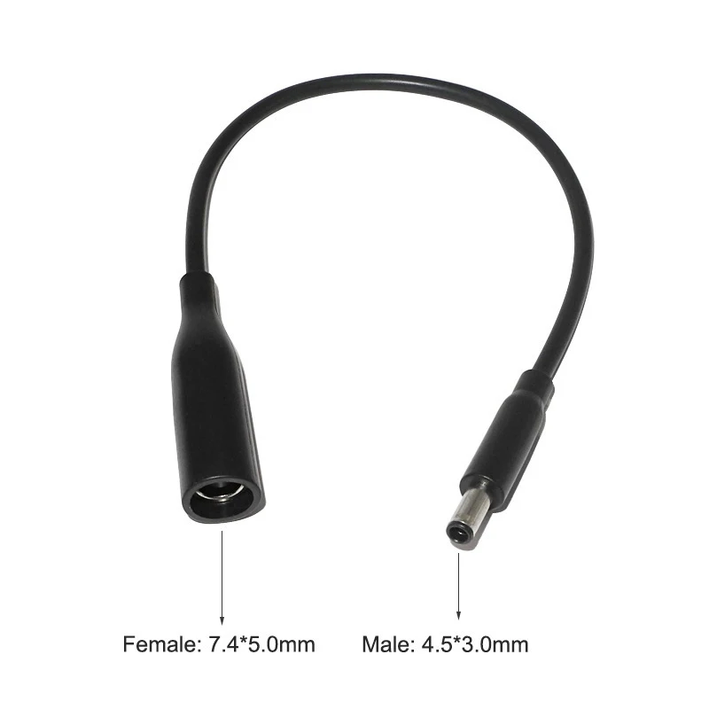 For Dell Laptop DC Power Charge Converter Adapter Cable Cord 7.4x5.0 female to 4.5x3.0 mm male Dropshipping