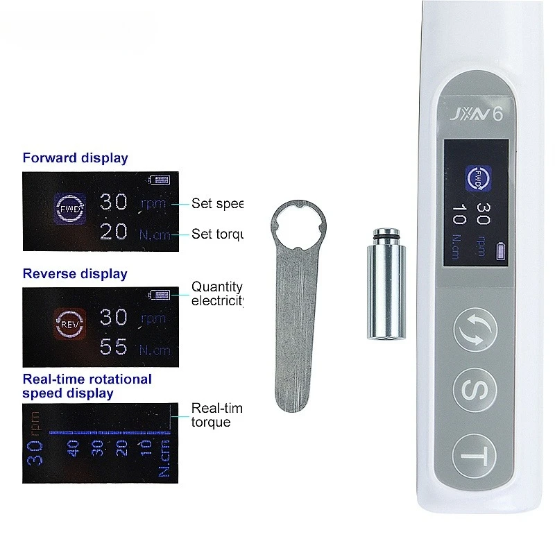 Dentals Implants Motor 16pcs Screwdrivers Electric Wireless Torque Driver Contra Angle Wrench view 2
