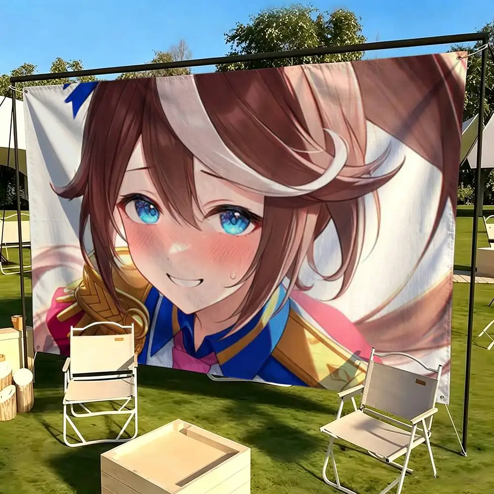 Tokai Teio UmaMusume UMA  Flags Wall Hanging Tapestry Outdoor Garage Room Decorative flag Background Blanket