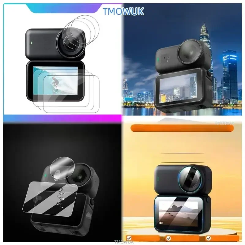 For DJI Osmo Nano Screen Protector Ultra-Clear Tempered Glass, Camera Lens Guard, Anti-Scratch, Easy-Apply Accessories Pack