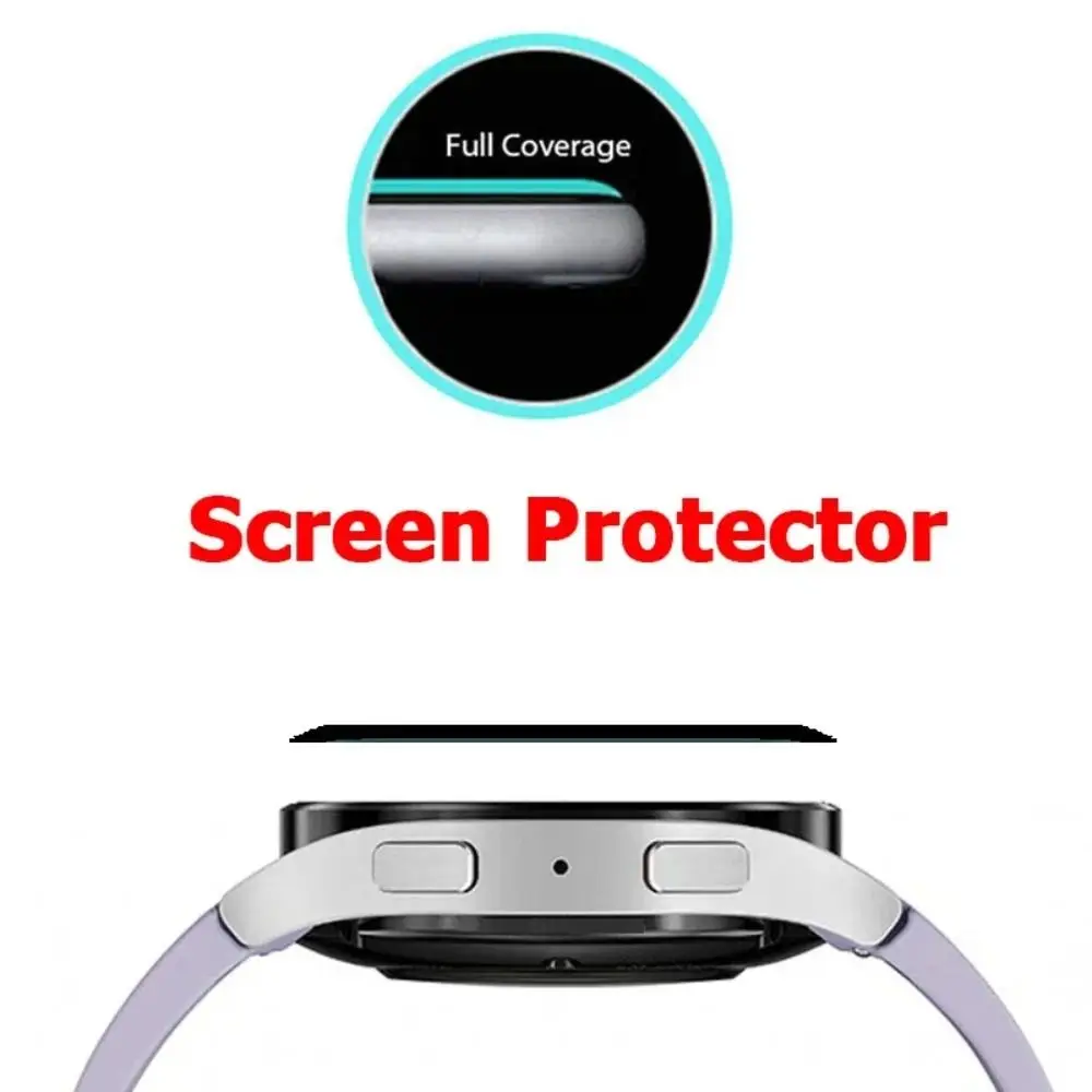 2Pcs 3D Curved Edge Protective Films 40/44/47MM Anti-scratch Screen Protector Smart Watch for Samsung Galaxy Watch 7/7 Ultra