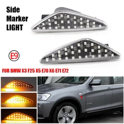 LED Dynamic Blinker Turn Signal Light Side Marker Repeater Indicator Car Lamp For BMW X3 X5 X6 E70 E71 2008-2014 E72 F25