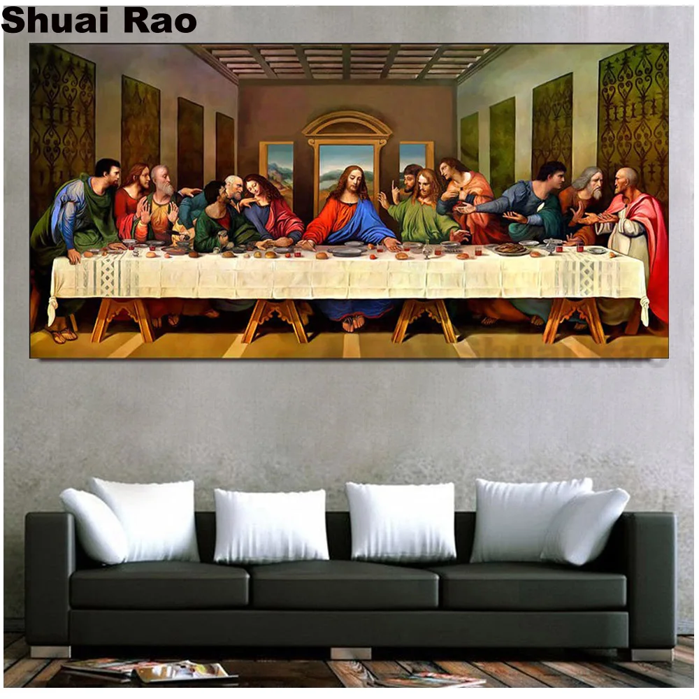 5d diamond crystal embroidery Jesus Last Supper diamond painting full square drill mosaic Christian faith cross stitch pattern,