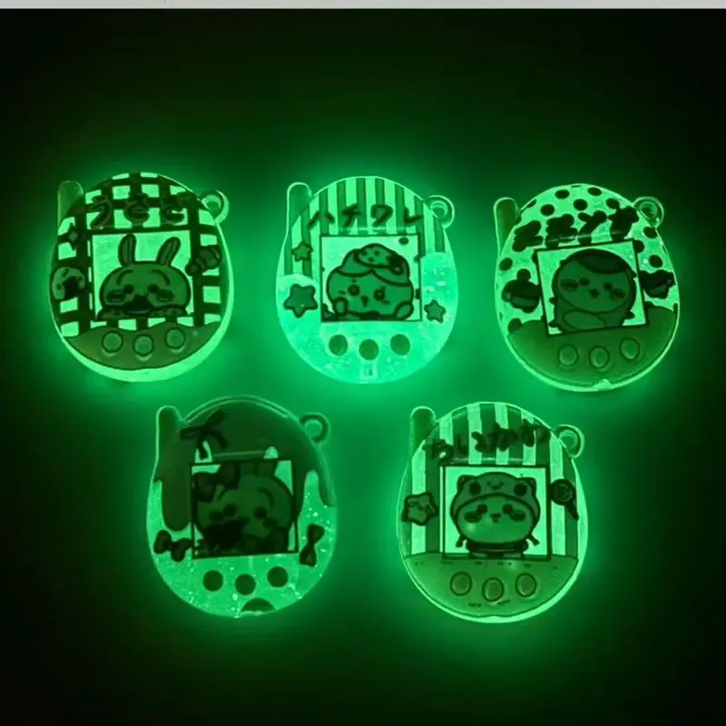 Cartoon Luminous Printed Chiikawa Hole Keychain Bag Pendant Beaded Pen DIY Accessories Mobile Phone Chain view 4