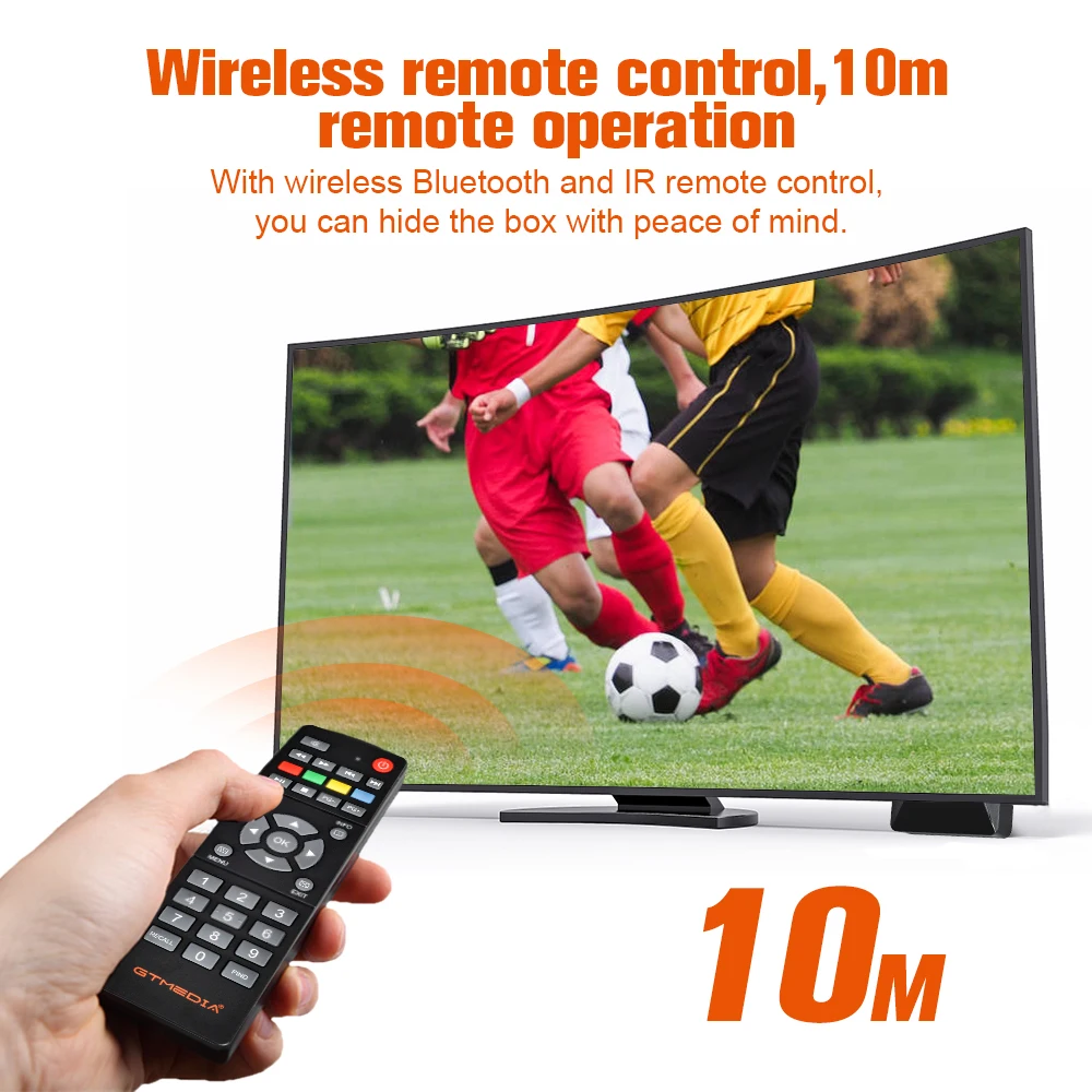 1PC Hot GTMedia Ifire2 dekoder TV, pudełko dekoder TV FULL HD 1080P HEVC 10bit 2.4G bezprzewodowy pilot zdalnego sterowania iFIRE 2 IPTV Box TV, pudełko