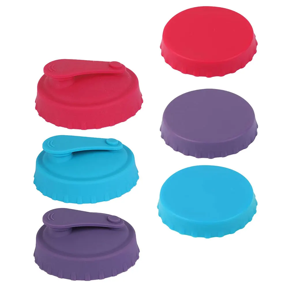

6Pcs Silicone Can Lids Spillproof Covers for Soda Beer Cans Outdoor Beaches Barbecues Camping Sporting Events Silicone Can Lids