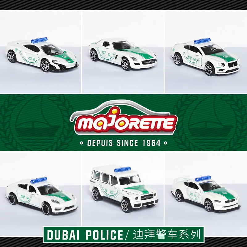 Majorette 6047 1:64 Ford mustang Raptor GT BENZ SLS G63 rwb  675 Simulation alloy car model Dubai police  toy