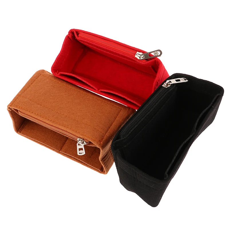 1PCS Liner Bag Felt Cloth Makeup Bag Support Felt Insert Bag Fits For Handbag Travel Portable Insert Purse Storage Bag Organizer