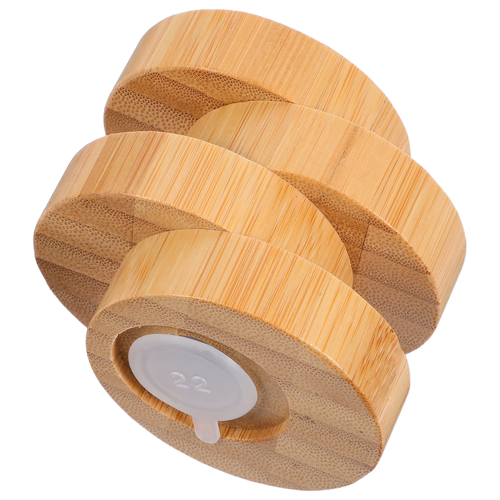 برطمانات توابل مستديرة من الخيزران، منظم توابل إبداعي بأربع طبقات، حامل سطح الطاولة لحاوية تخزين المطبخ والمطعم