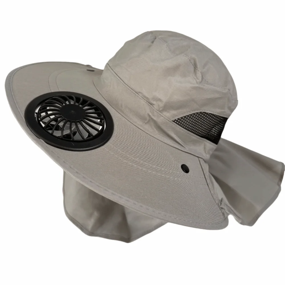 Breathable Solar Powered Fan Hat Long Lasting Adjustable UV Protection Hat Solar Rechargeable Portable Fishing Hat Summer