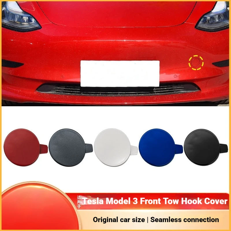 For Tesla Tesla Model 3 Front Bar Traction Hook Hole Cover Trailer Cover 1460701-00-B