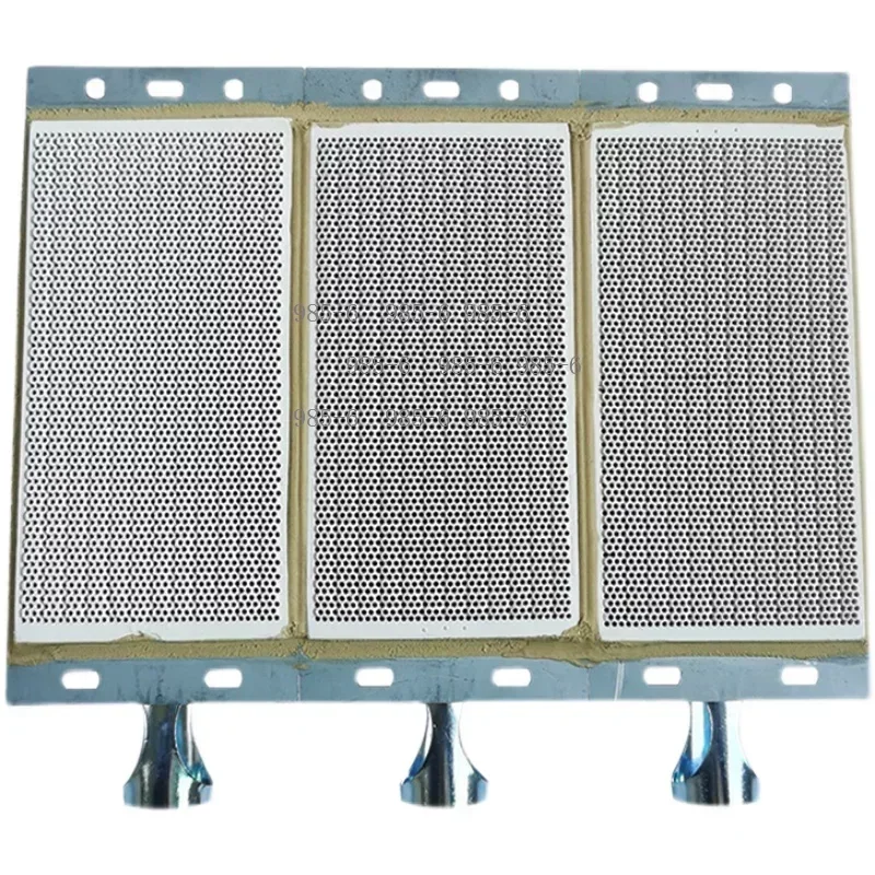 Combustion Plate, Ceramic Plate and 3-Piece Burner Set, Replacement Parts for Gas Heater