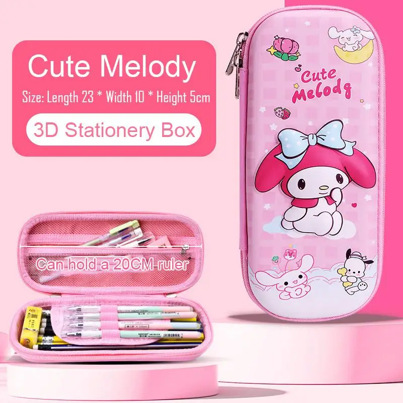 2424 new 3D three-dimensional leather pencil case cartoon primary school children's pencil case large capacity pen bag gift