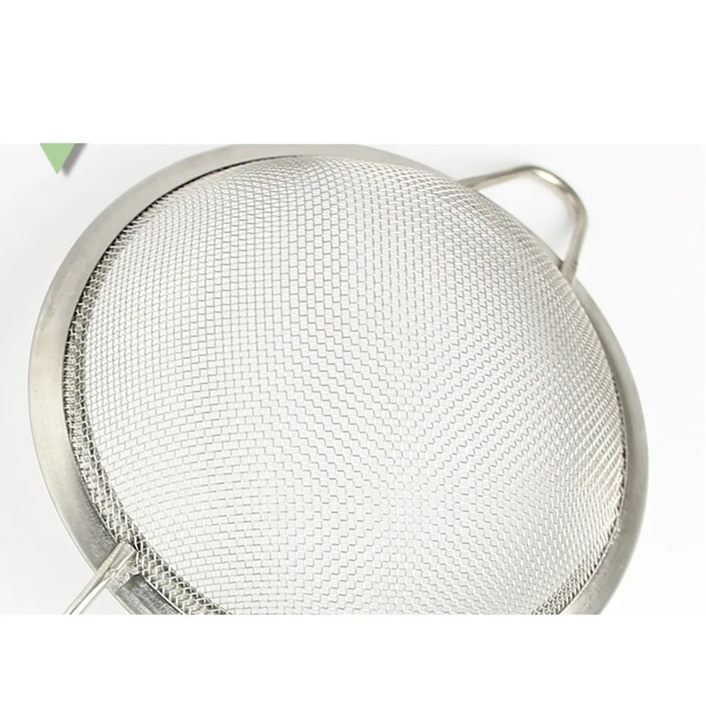

4 Pcs Handheld Oil Spoon Scoops Stainless Steel Strainer Mesh Flour Sieve Soy Milk