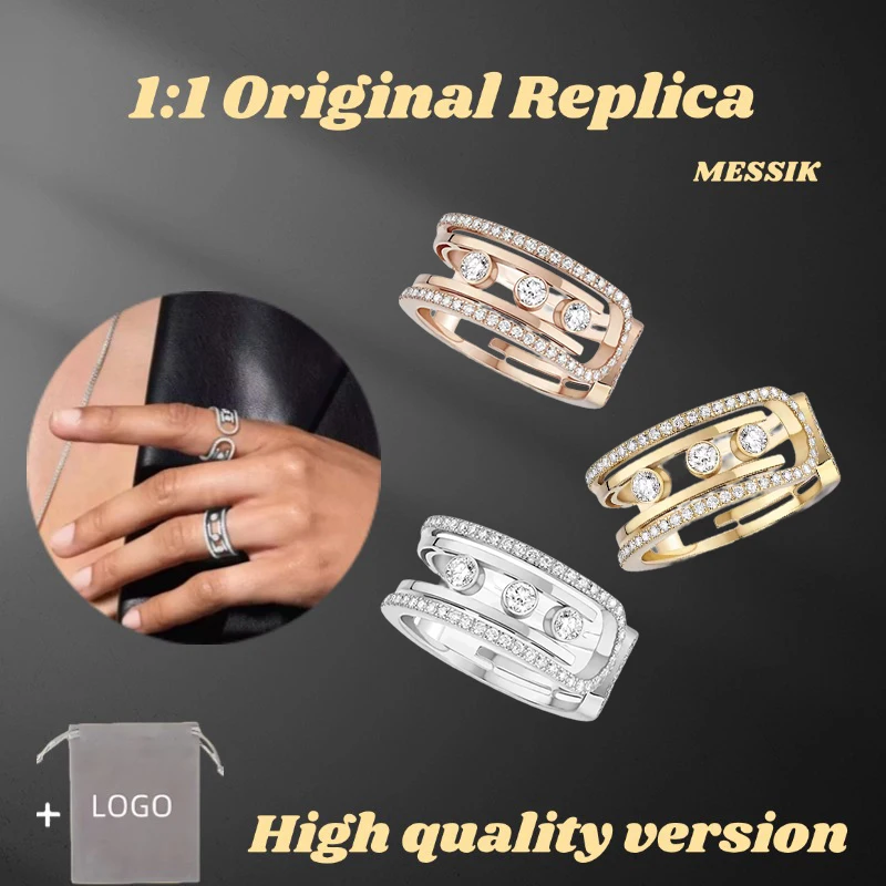 Classic MOVE 10TH Series Diamond Rings Women's S925 Sterling Silver Official Website Luxury Jewelry