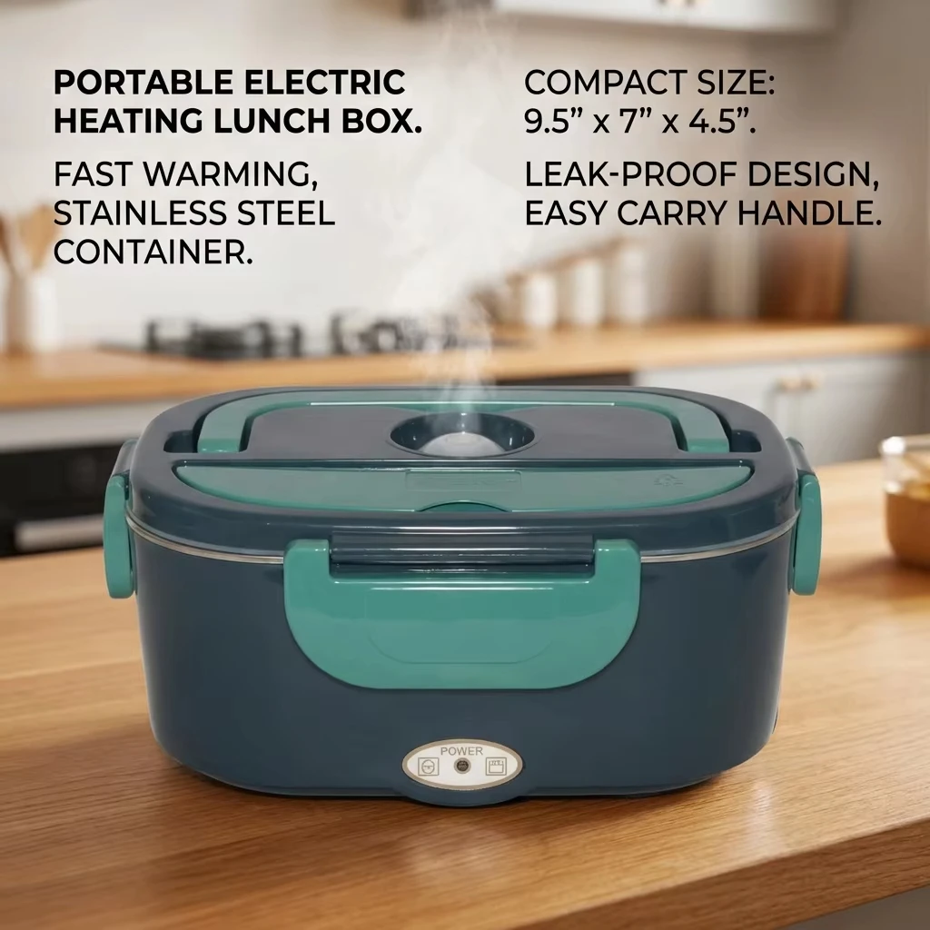 صندوق غداء كهربائي محمول سعة 1 - مراجعة Portable Food Warmer وسعره