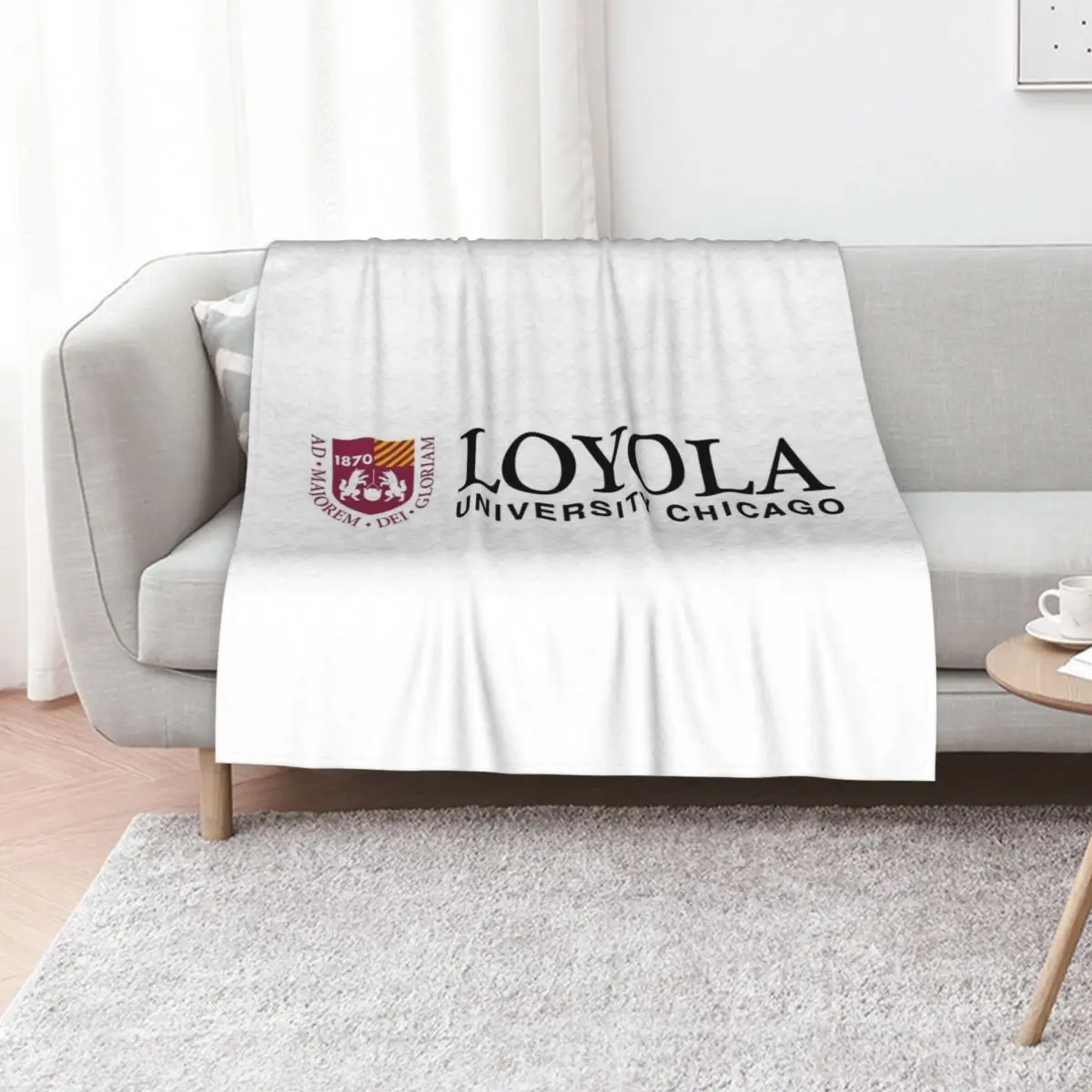 

Loyola University Chicago Throw Blanket Flannel Fabric Softest Stuffeds For Decorative Sofa Blankets