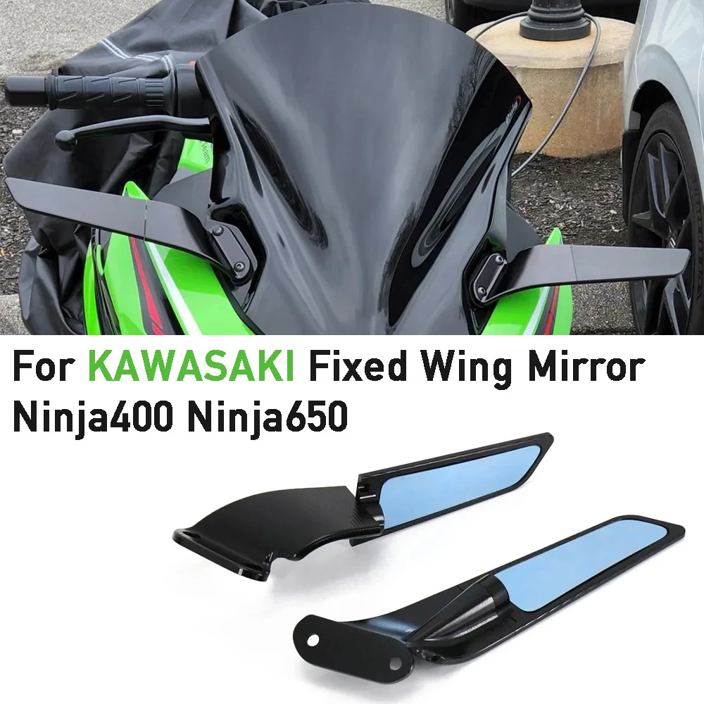 

For Kawasaki Ninja400 Ninja650 2018-2023 Motorcycle Adjustable Stealth Mirror Fixed Wing Mirror Rearview 2021 2022 Ninja 400 650