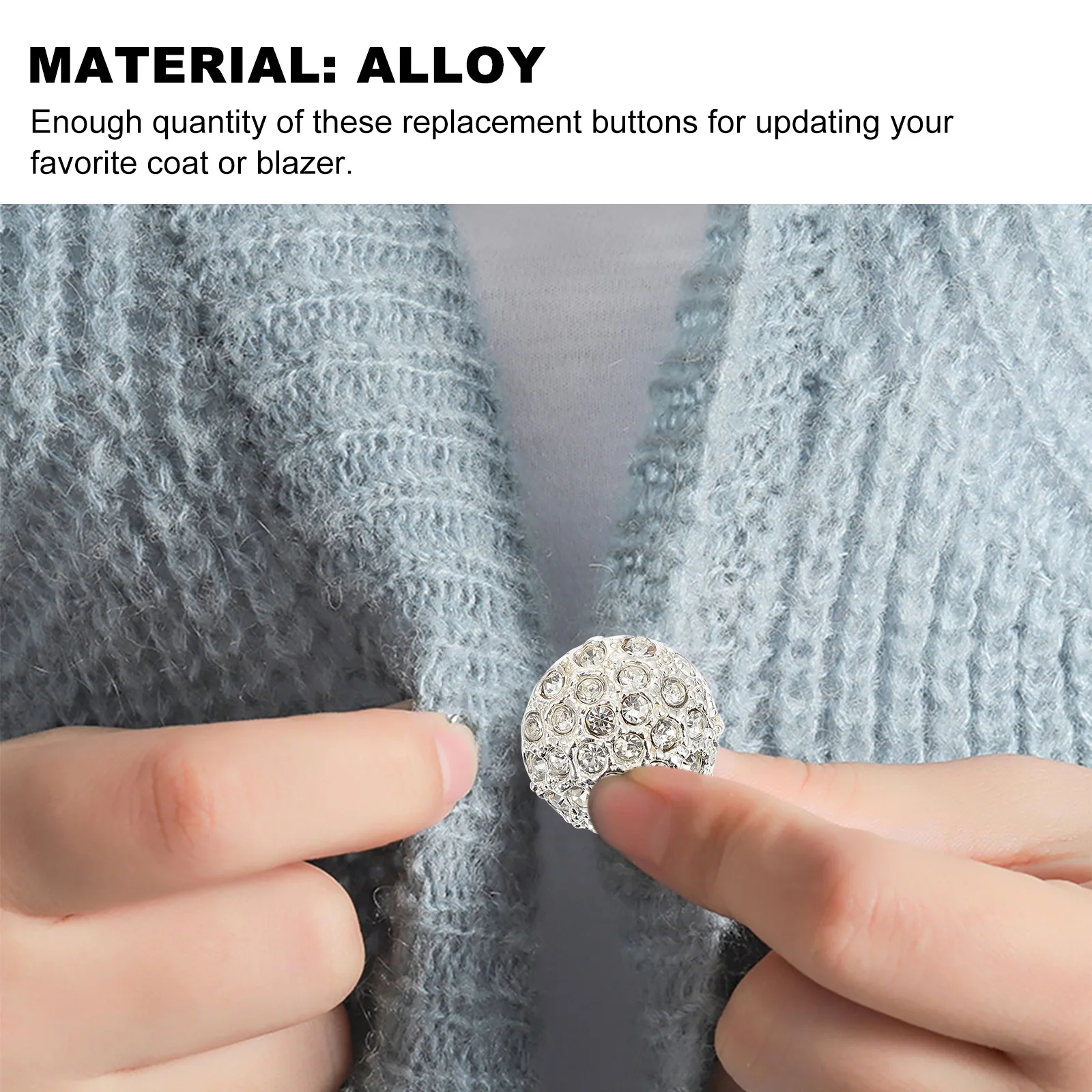 

3pcs Rhinestone Buttons Decorative Novelty Sofa Sweater Alloy Crafting Sewing Headboard Upholstery Brooch Fashion Rivets