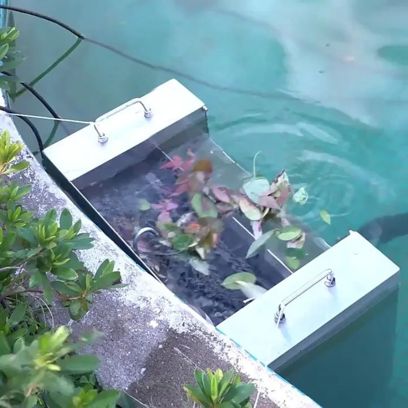 Leaf collector for suction pond floating debris, water surface garbage, and leaves
