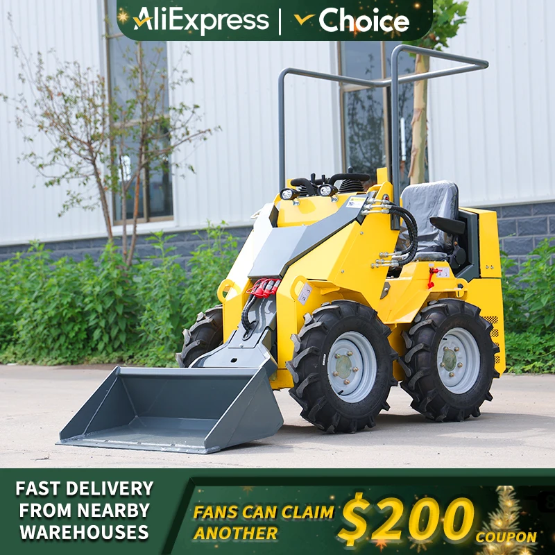 【عرض لفترة محدودة】 جرافة انزلاقية Huayi، رافعة عجلات صغيرة، توصيل سريع، ضمان لمدة سنة واحدة، دعم مساعد التخصيص #3