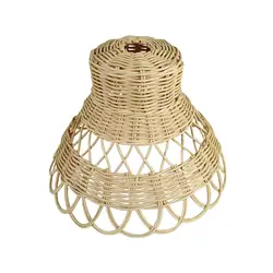 Rattan Lamp Shade Pendant Sconce Shade Handwoven Rattan Lampshade for Pendant Light Chandelier Wall Lamp Floor Lamp Kitchen