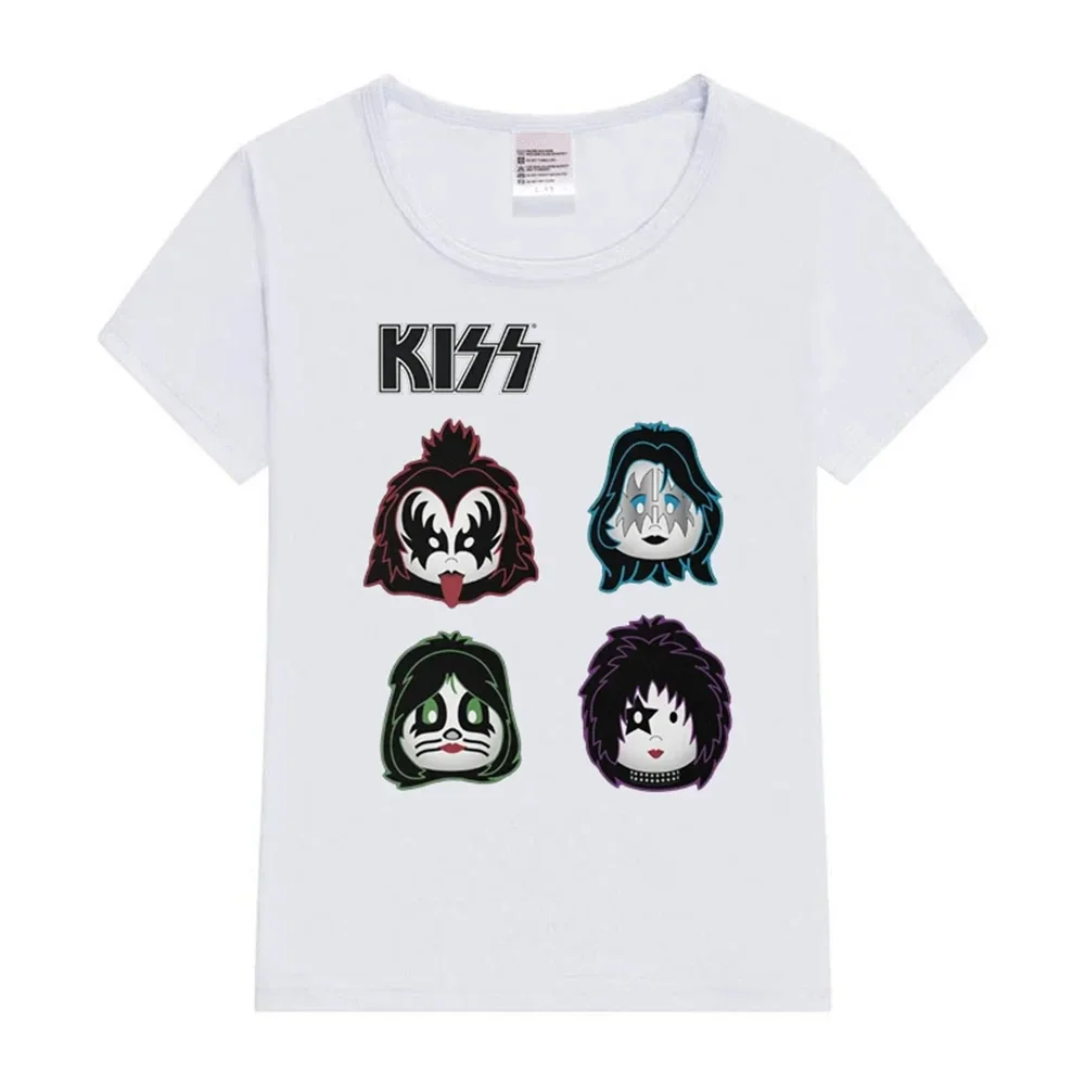 

Kiss Band Solo, милый дизайн для детей, детская футболка, детская одежда, футболки с героями мультфильмов, летняя футболка, свободные топы в корейском стиле