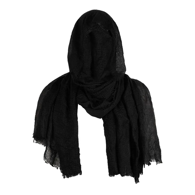 Ripped Worn Out Shawl Punk Ragged Style Scarf Versatile Casual Women Fashion Wrap Daily Matching Accessory